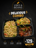 Dry Manchurian | Fried Rice | Hakka Noddle Combo