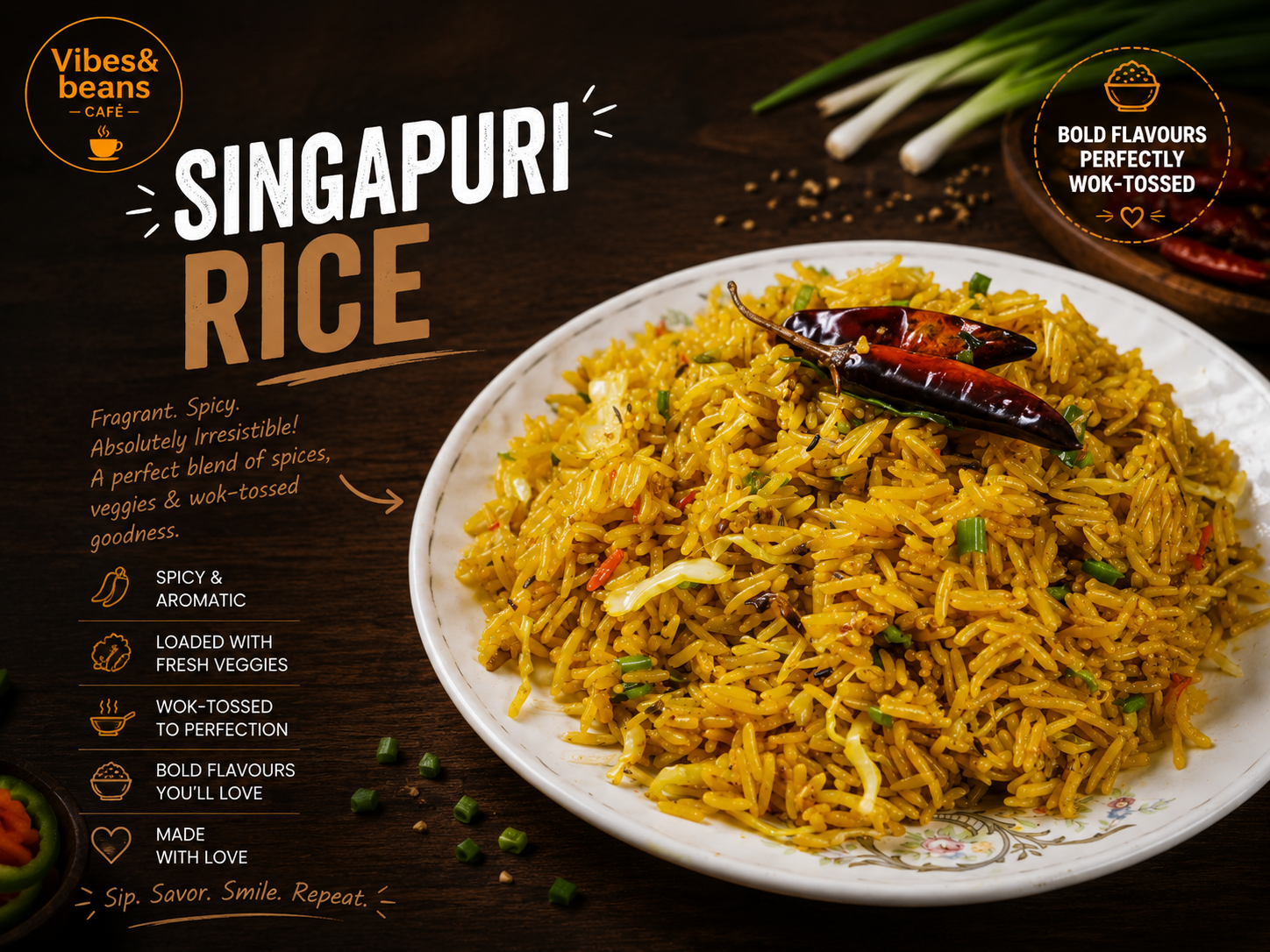 Veg Singapuri Rice - 650ml Box