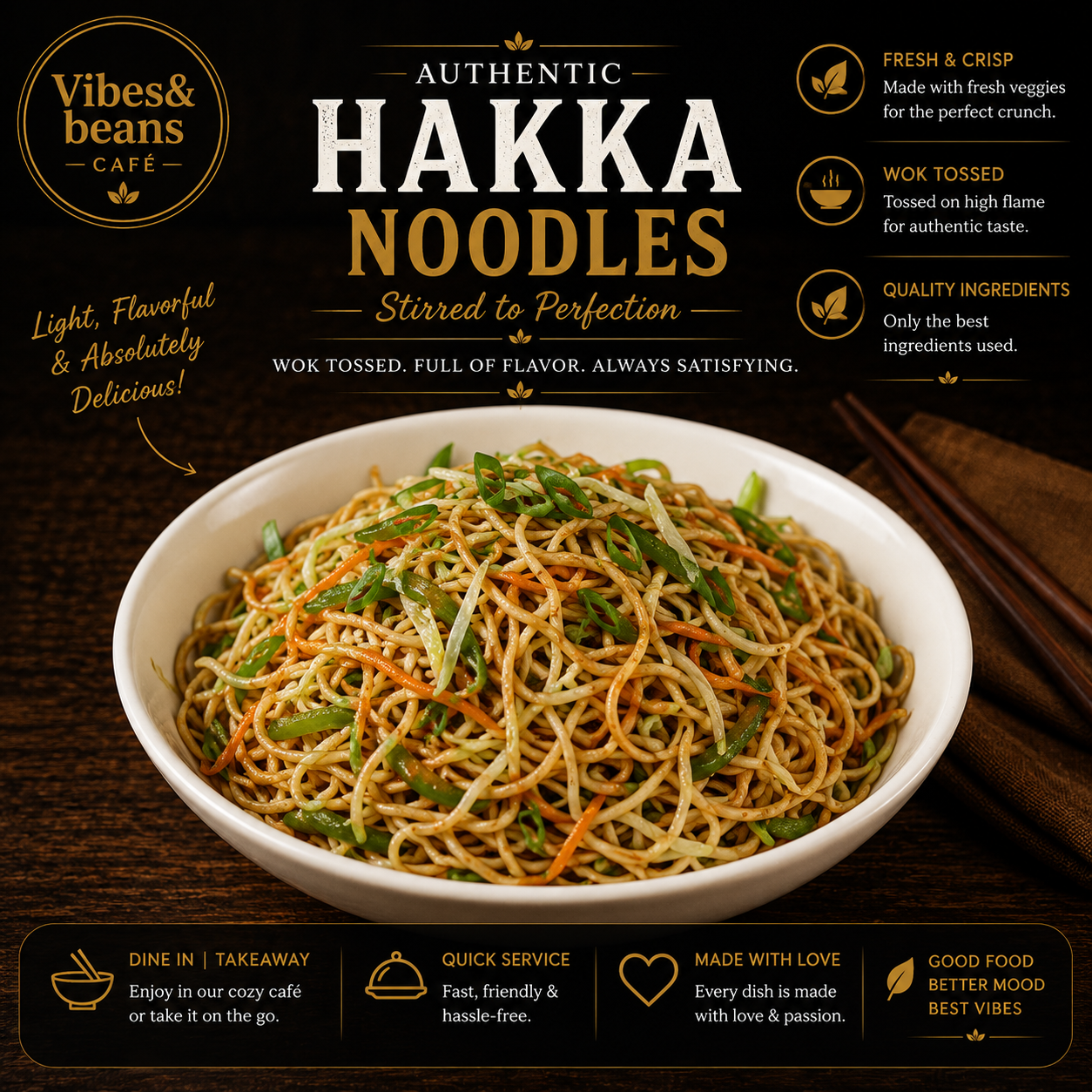 Veg Hakka Noodles - 650ml