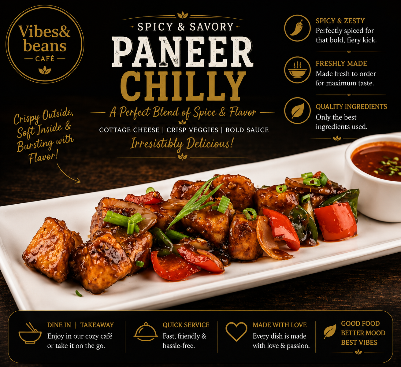 Paneer Chilly - 500ml Box 14pc