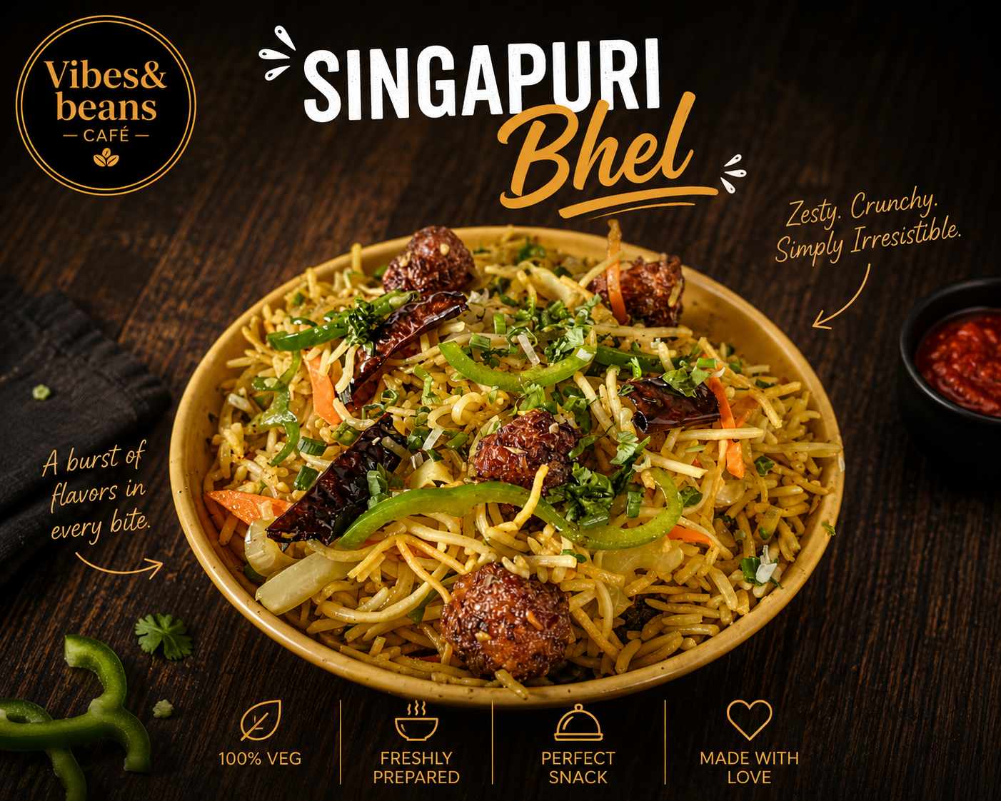 Veg Singapuri Bhel - 650ml box
