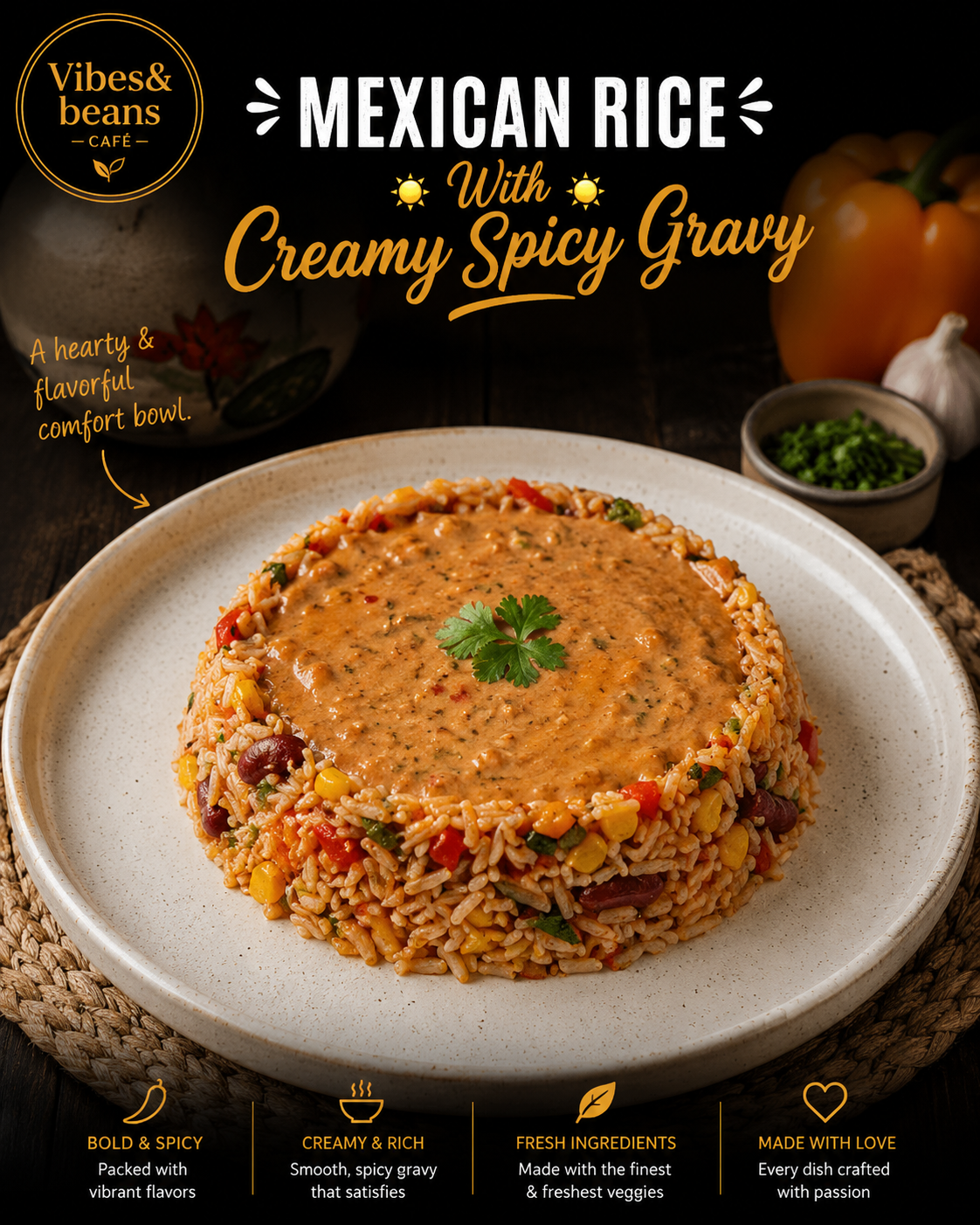 Maxcian Rice With Cheese Gravy