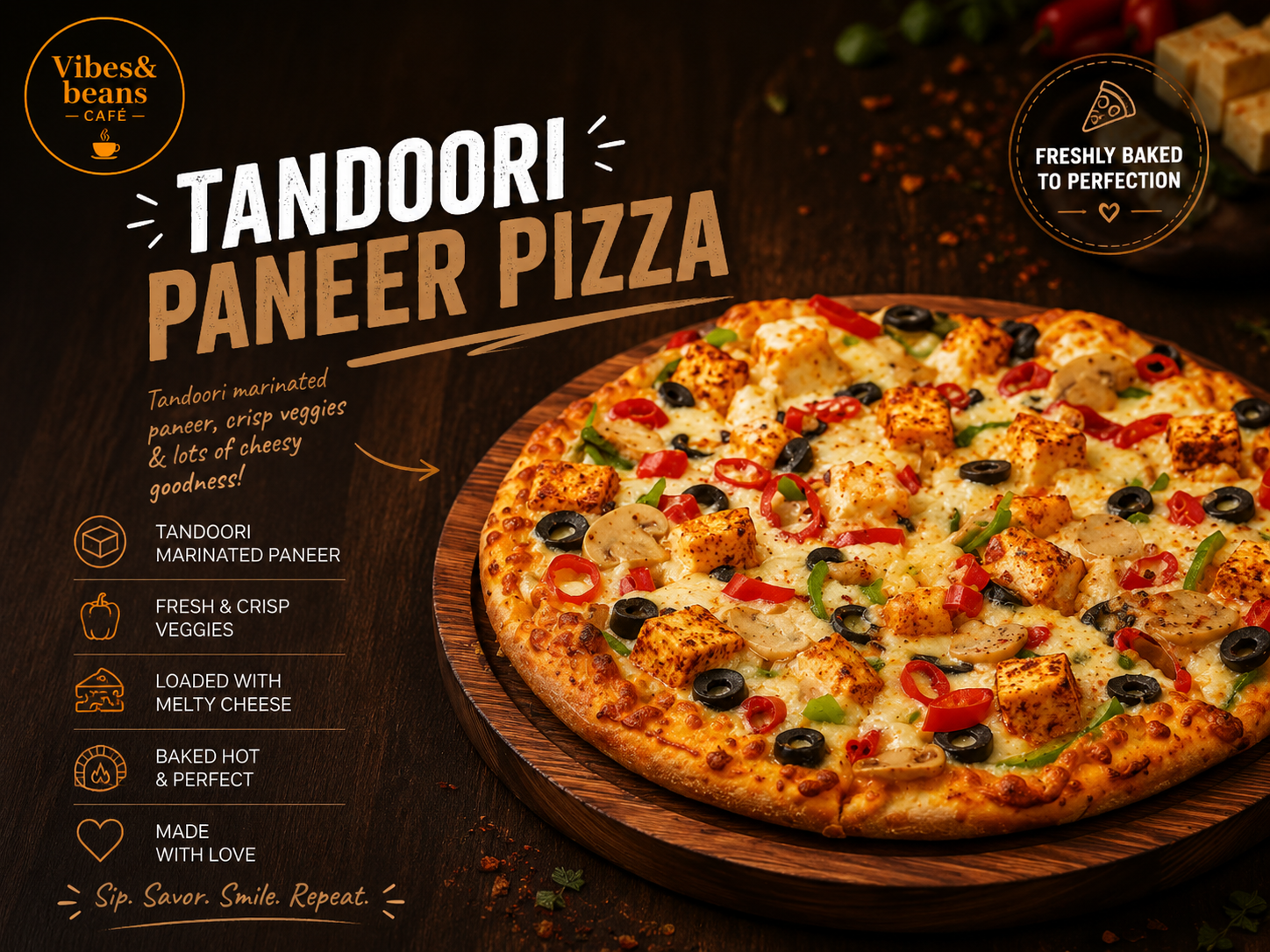 Tandoori Paneer Pizza 9inch